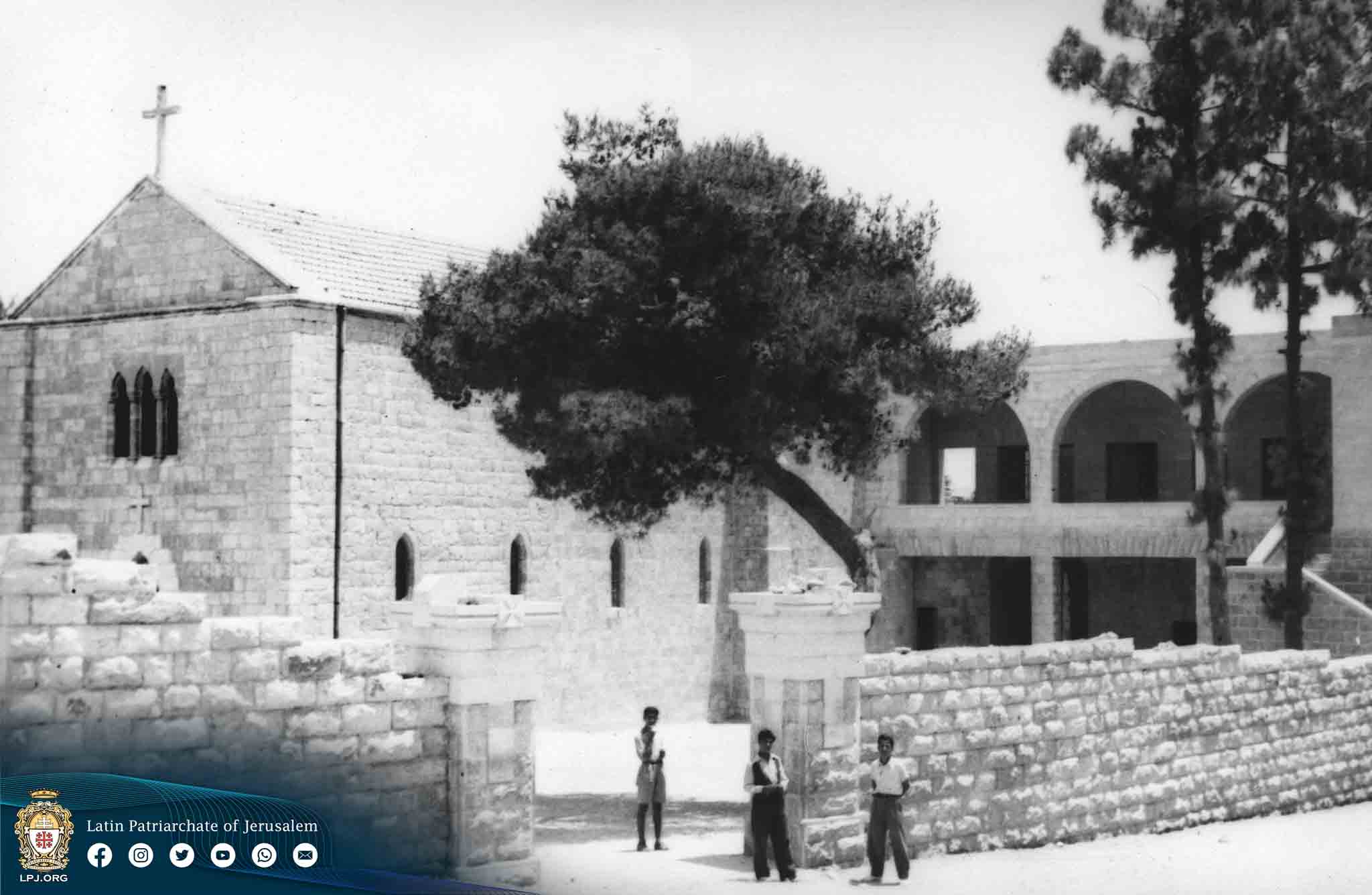 Outside the church, 1963