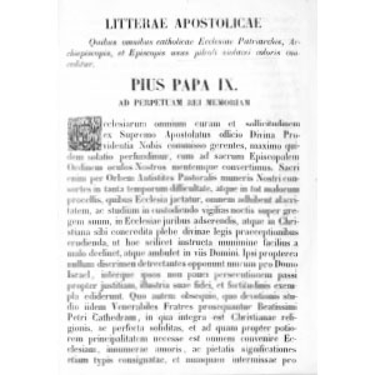 Pie IX - Lettre Pastorale 1867 [La]