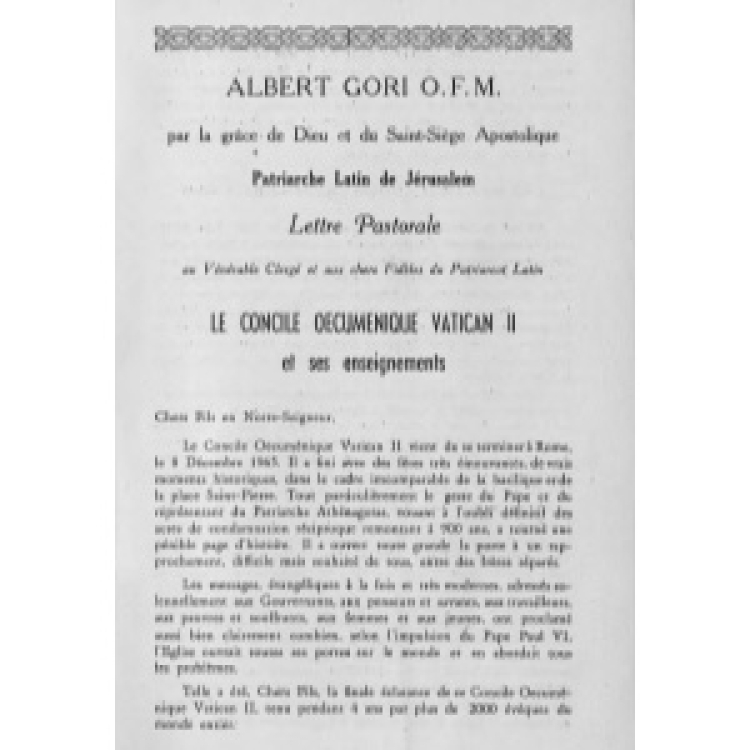 Gori - Lettre Pastorale 1965 Concile Oecumenique Vatican [Fr][It][Ar]
