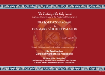 Ordinations sacerdotales franciscaines à Jérusalem