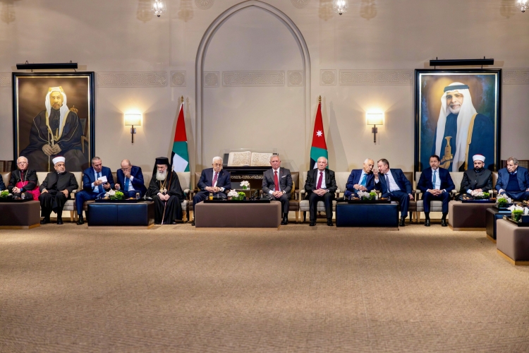 Le Roi Abdallah reçoit les Représentants des Awqaf et des Conseils des Eglises