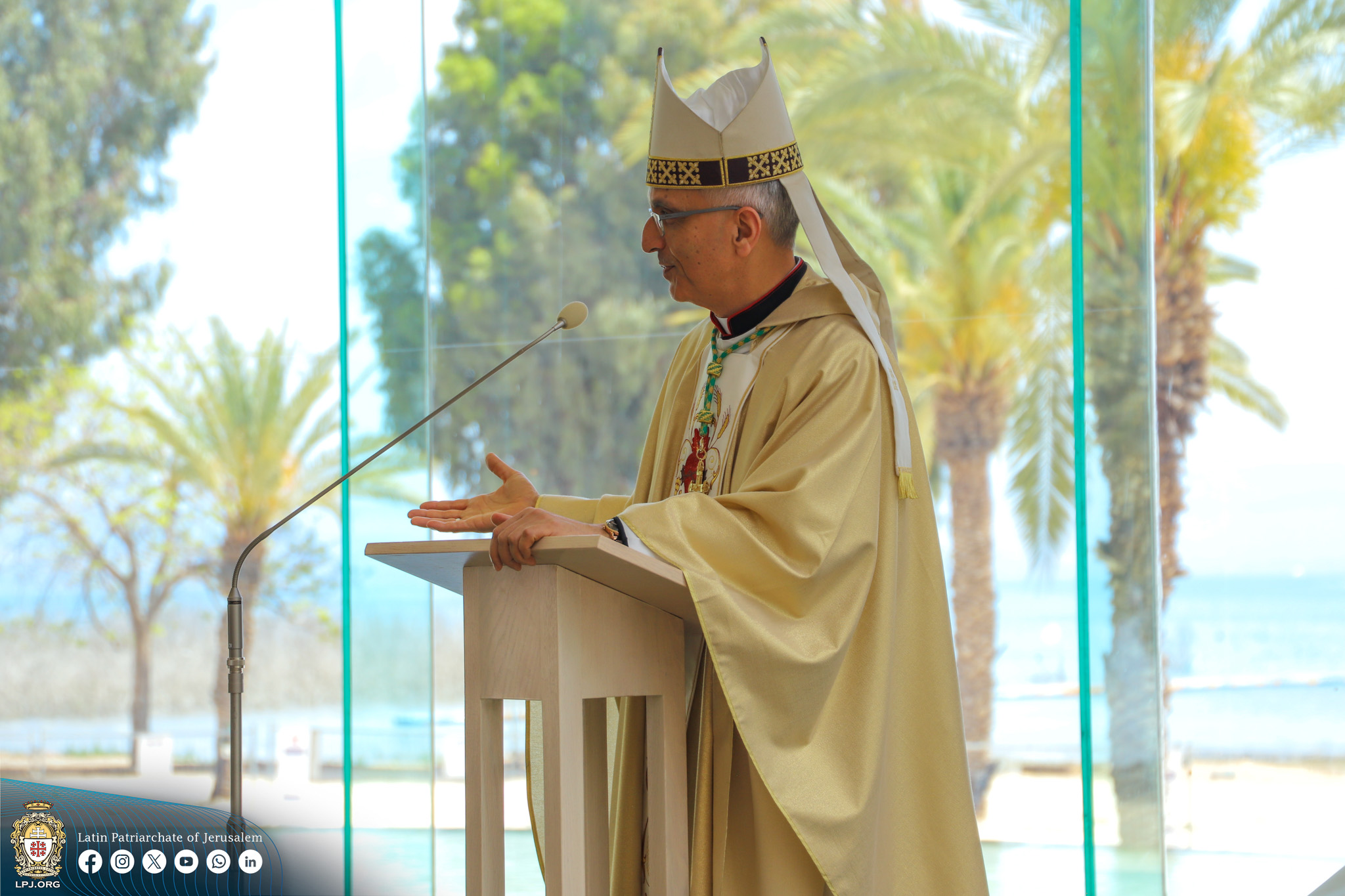 Msgr. Rafiq Nahra Presides Over the Feast of St. Mary Magdalene in Magdala