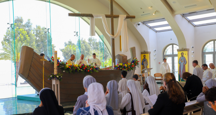 Msgr. Rafiq Nahra Presides Over the Feast of St. Mary Magdalene in Magdala