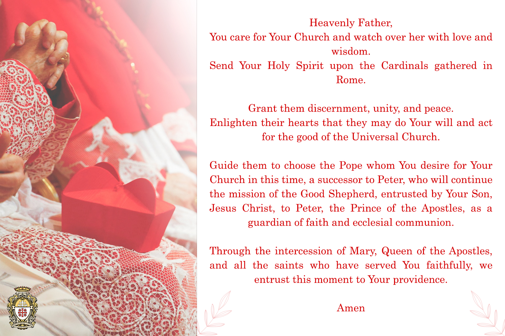 Preghiera per l'Elezione di un Nuovo Papa