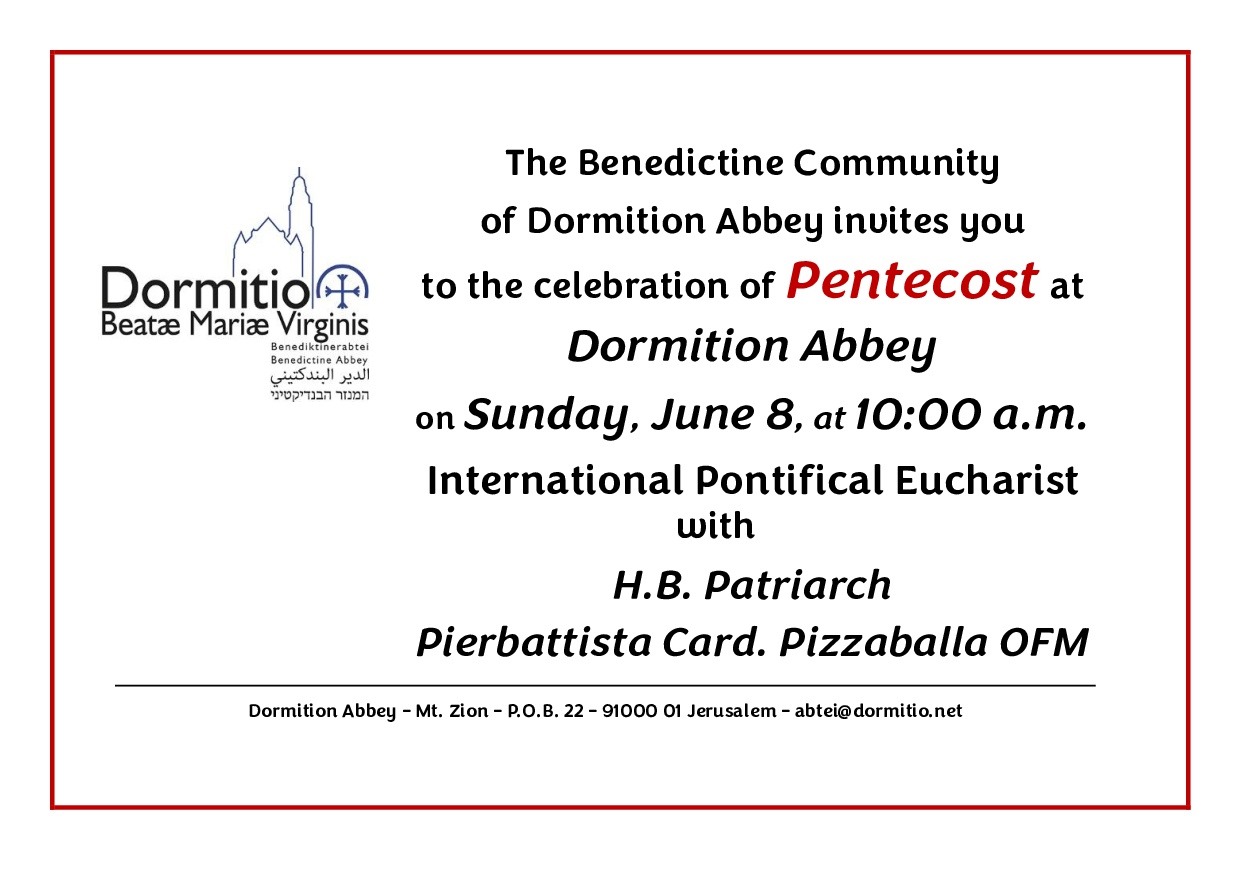 Pentecost Celebrations at Dormition Abbey